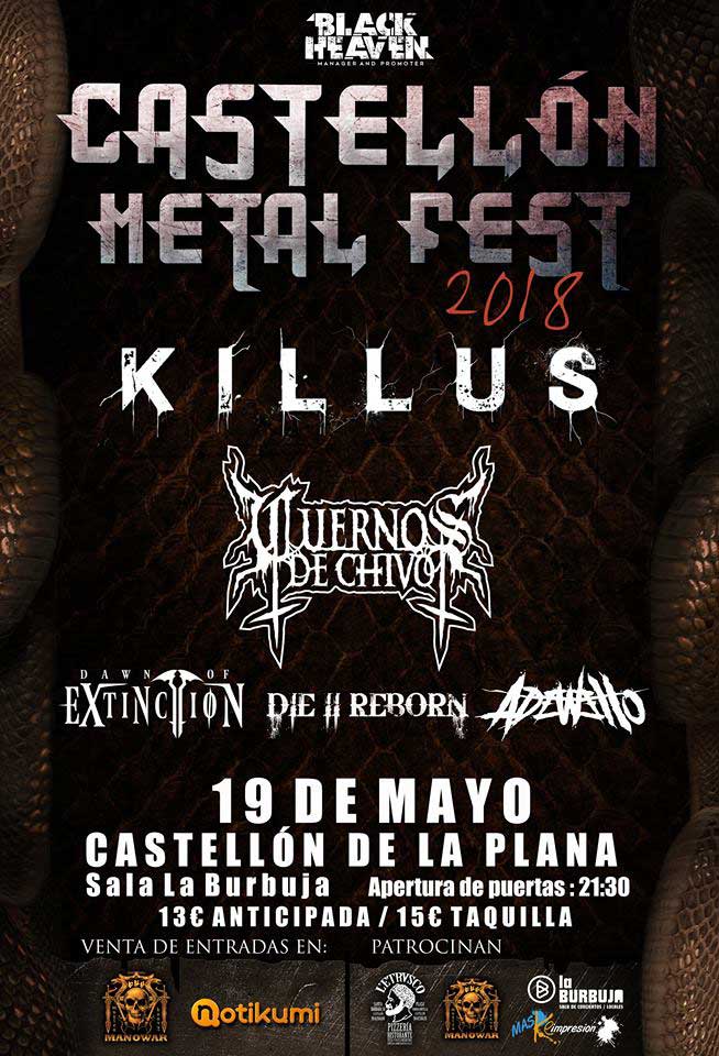 Cartel Castellón Metal Fest 2018
