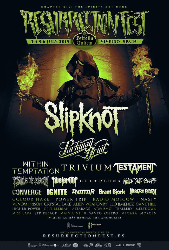 Slipknot cabeza de cartel Resurrection Fest 2019