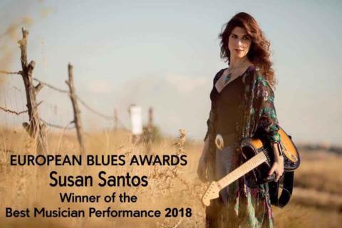 Susan Santos gana el premio a Best Performance 2018 en los European Blues Awards