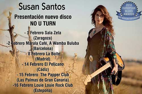 Cartel conciertos Susan Santos