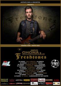 Cartel conciertos de Nico Chona & The Freshtones