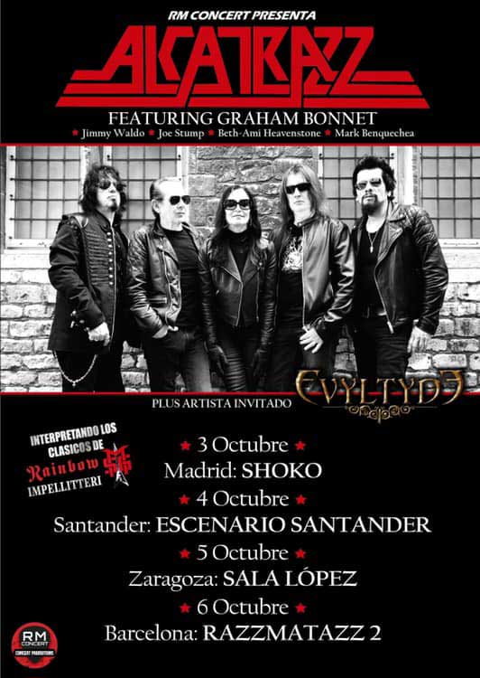 Cartel conciertos Alcatrazz España 2019