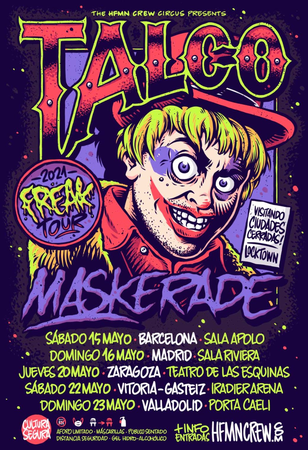 Conciertos Talco Maskerade "Freak Tour 2021"