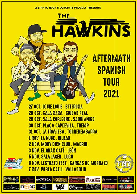 cartel conciertos The Hawkins 2021 | Guitar Calavera