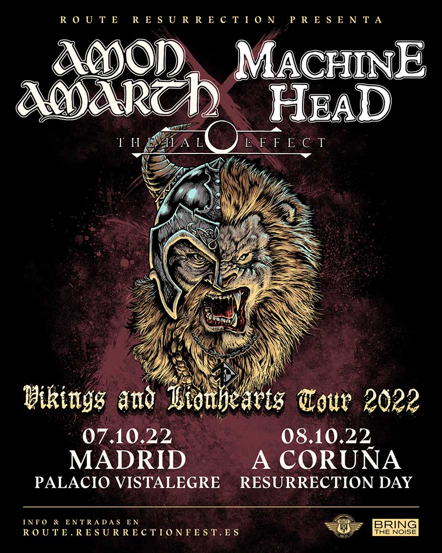 Cartel conciertos Amon Amarth + Machine Head