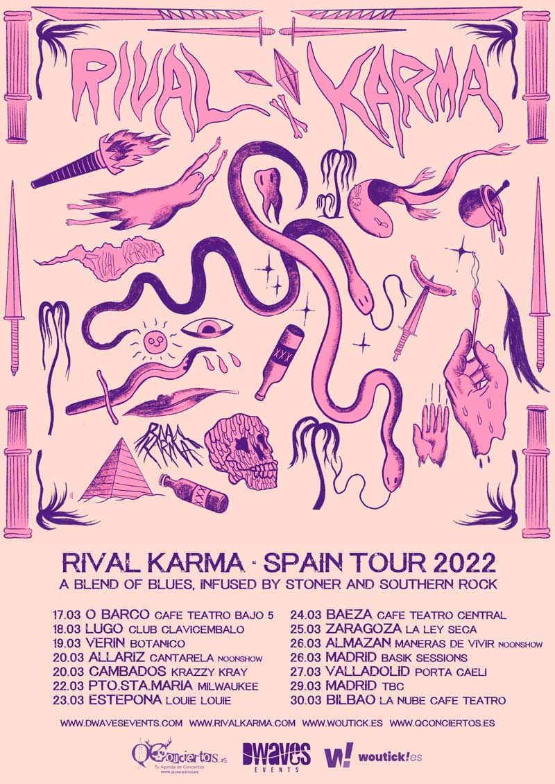 Cartel Conciertos de Rival Karma España 2022