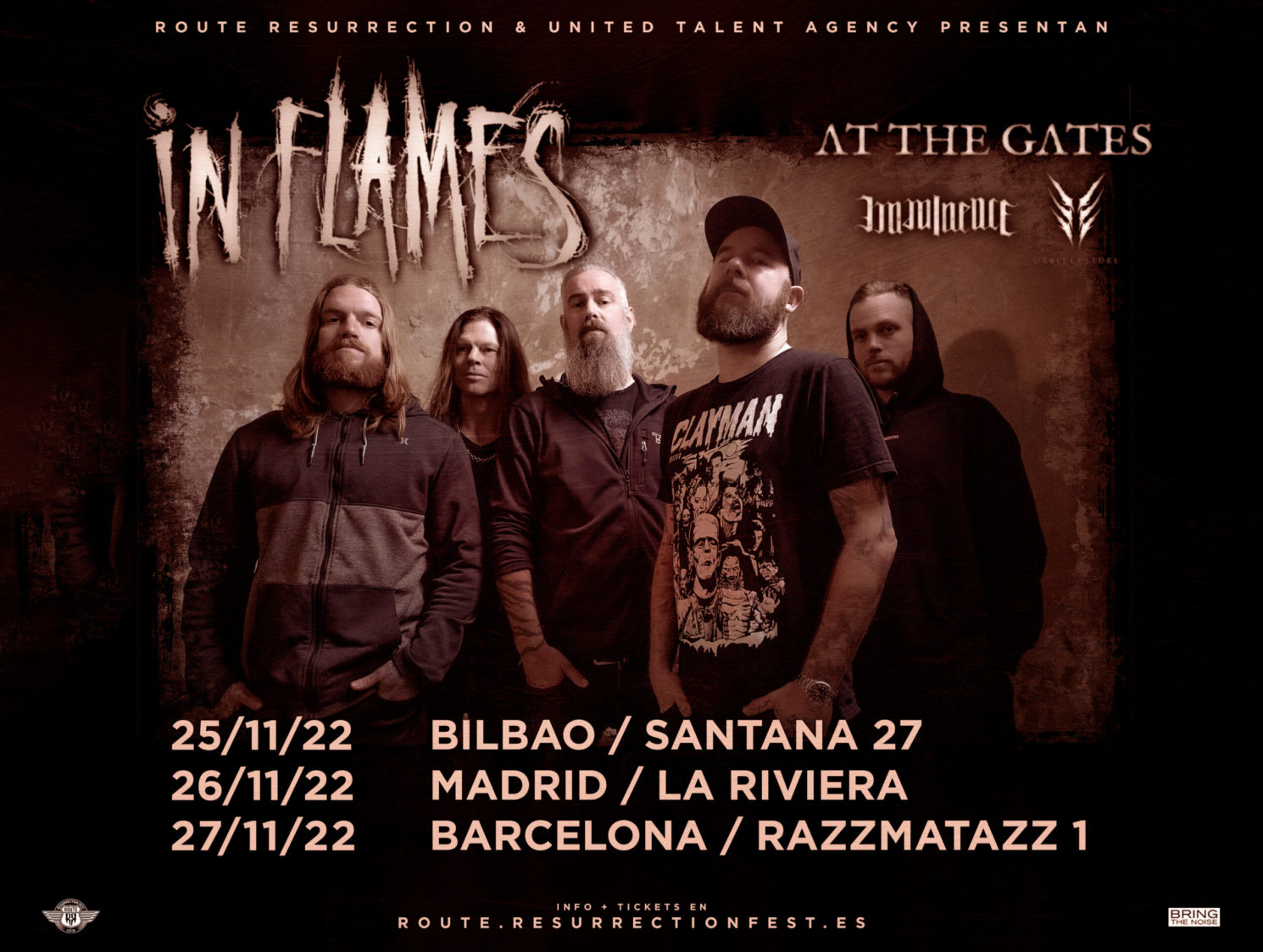 A la venta las entradas para la gira de In Flames con At The Gates, Imminence y Orbit Culture. Re