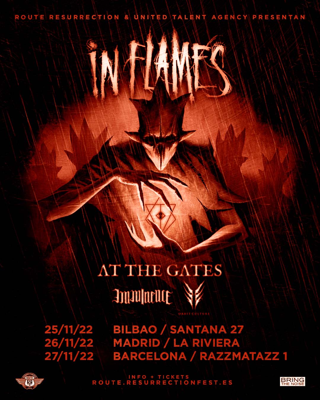 Nueva gira Route Resurrection: In Flames regresan por todo lo alto con At The Gates, Imminence y Orbit Culture Re