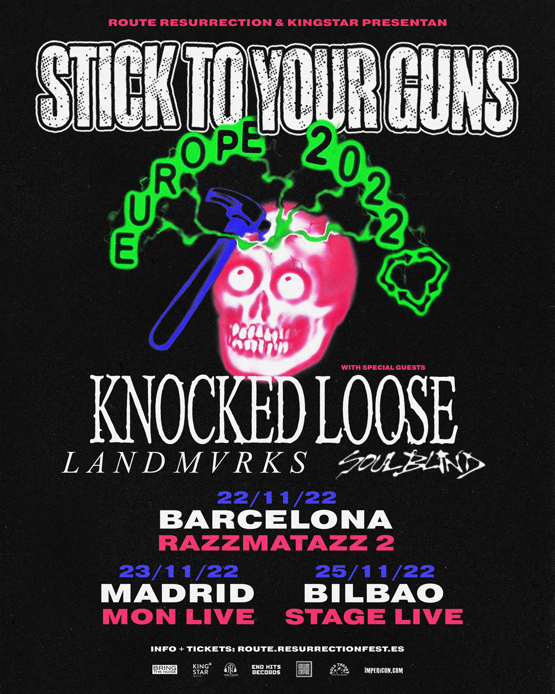 Nuevo Route Resurrection: Stick To Your Guns con Knocked Loose, Landmvrks y Soul Blind.