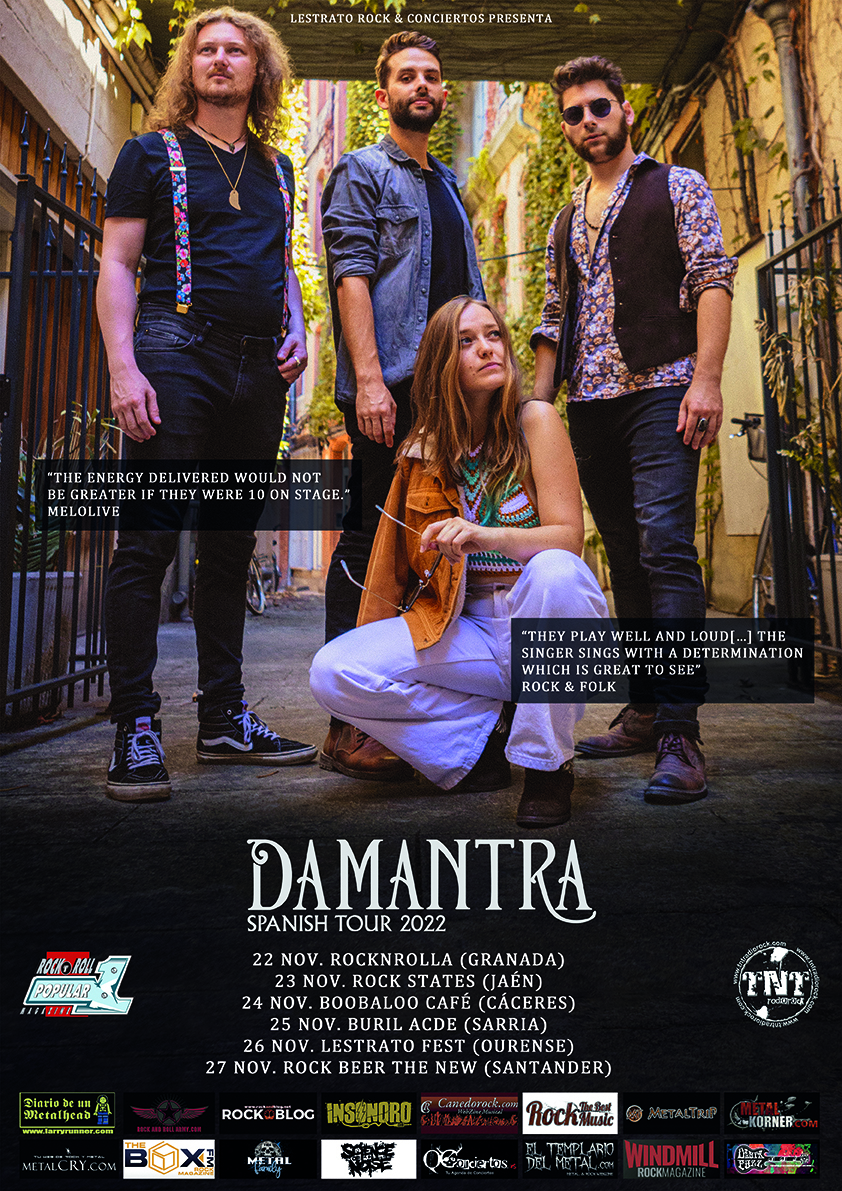 cartel conciertos Damantra | Guitar Calavera