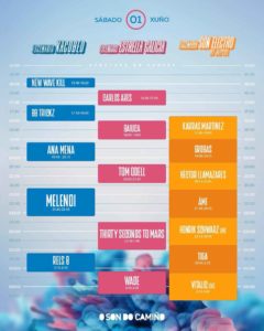 Horarios O Son do Camino sabado