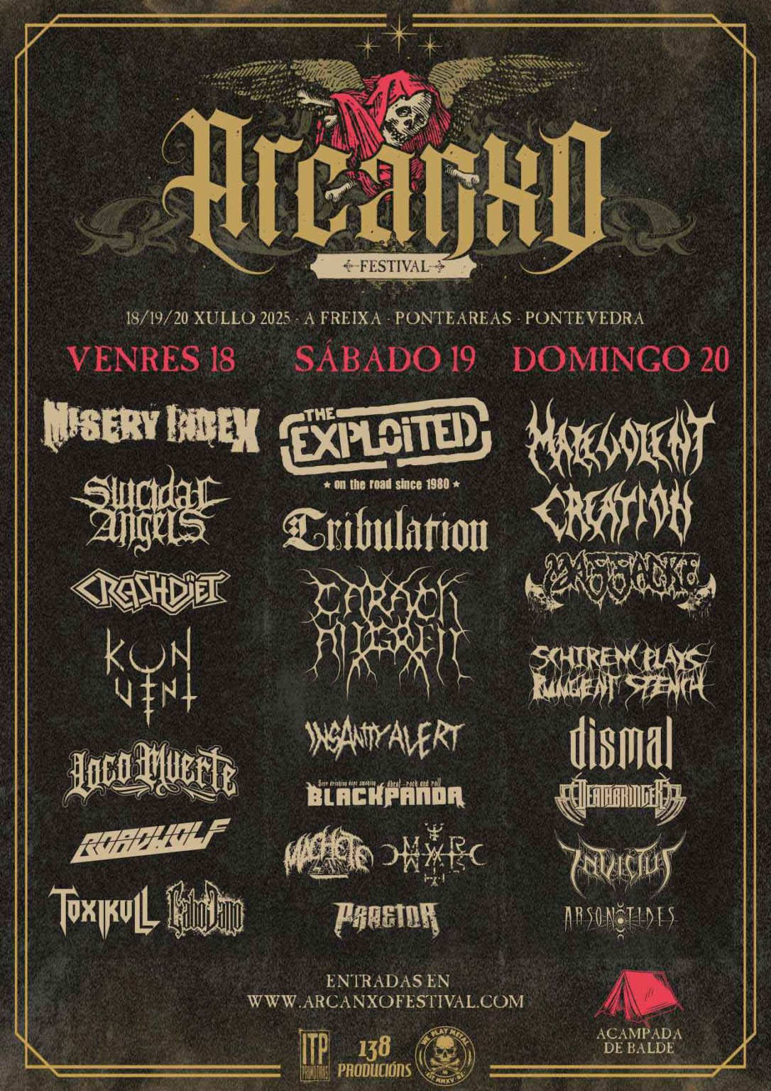 cartel por dias Arcanxo Festival