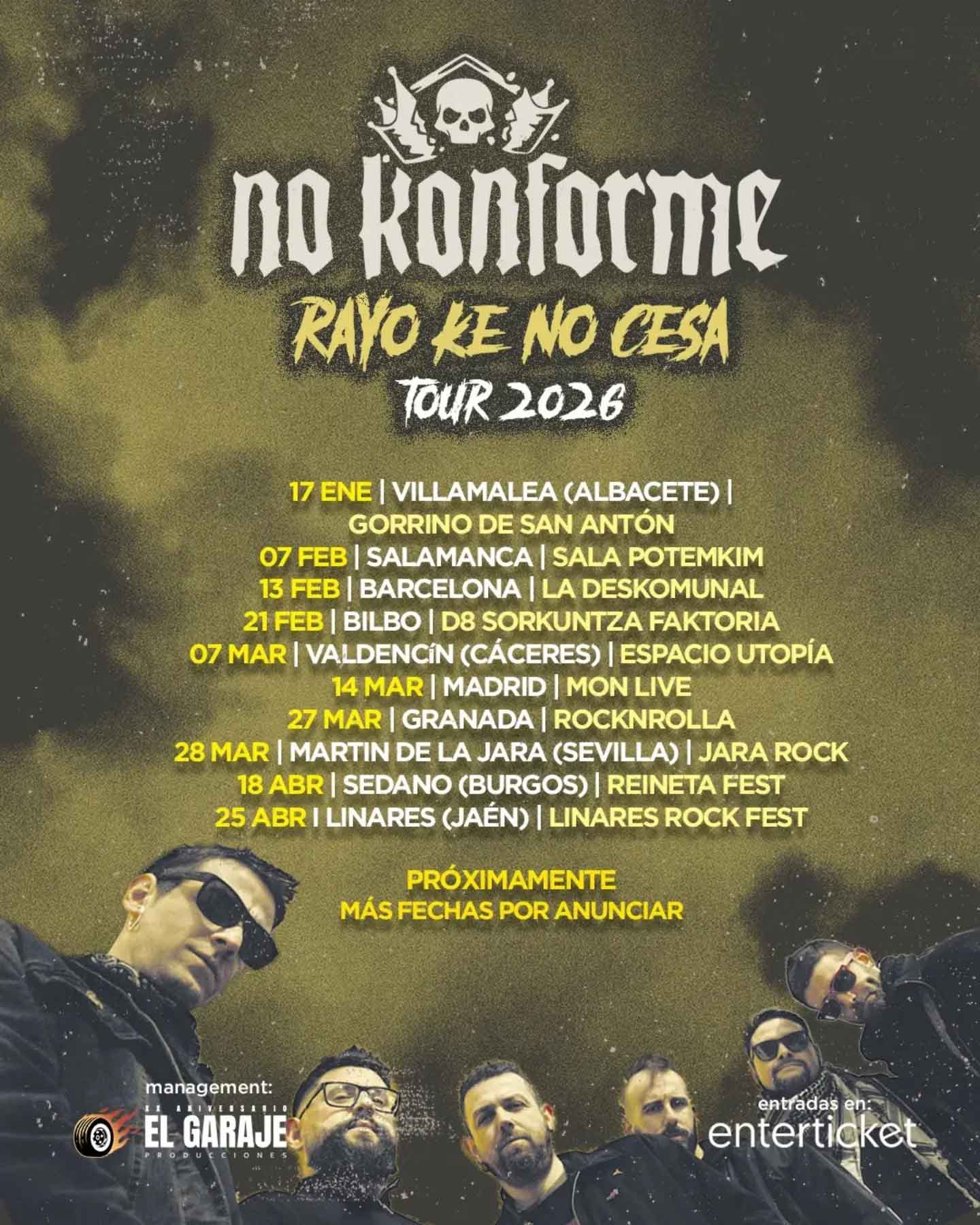 cartel fechas conciertos No Konforme 2026 cartel fechas conciertos No Konforme 2026